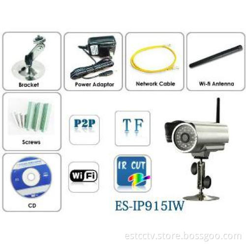 Waterproof IPCAM, Wifi P2P 1 MP IP Camera Outdoor